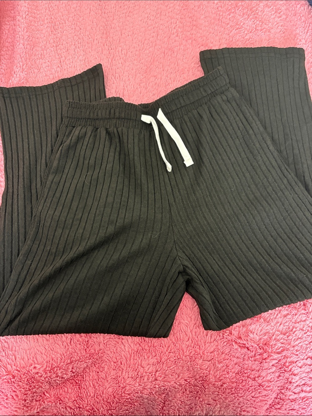 Black Ribbed Pajama Set - Picture 3 of 3